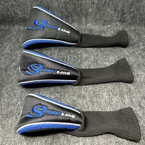 ADAMS GOLF Speedline Golf Club Head Covers 3pc 7 Wood 6 Hybrid 1 Wood